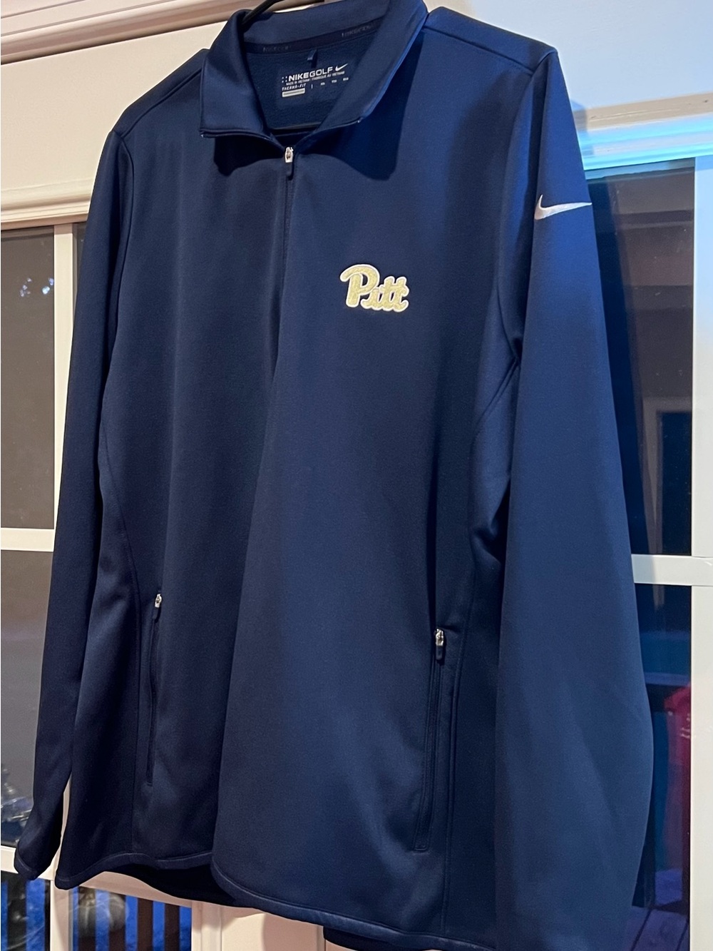 Nike Navy Pitt Quarter-Zip Varsity Jacket